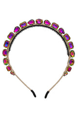 Beauty Queen Headband - Crystalized Midnight Rainbow