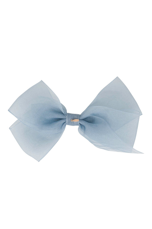 Dahlia Organza Clip - Antique Blue (Handmade in the USA!)