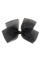 Dahlia Organza Clip - Black (Handmade in the USA!)