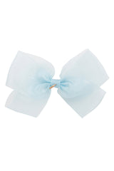 Dahlia Organza Clip - Light Blue (Handmade in the USA!)