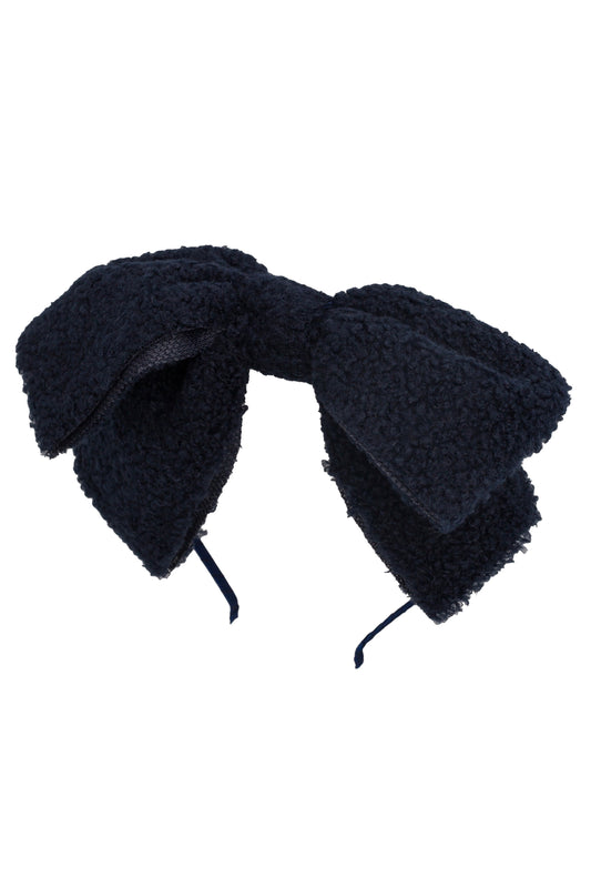 Fuzzy Floppy Headband - Navy