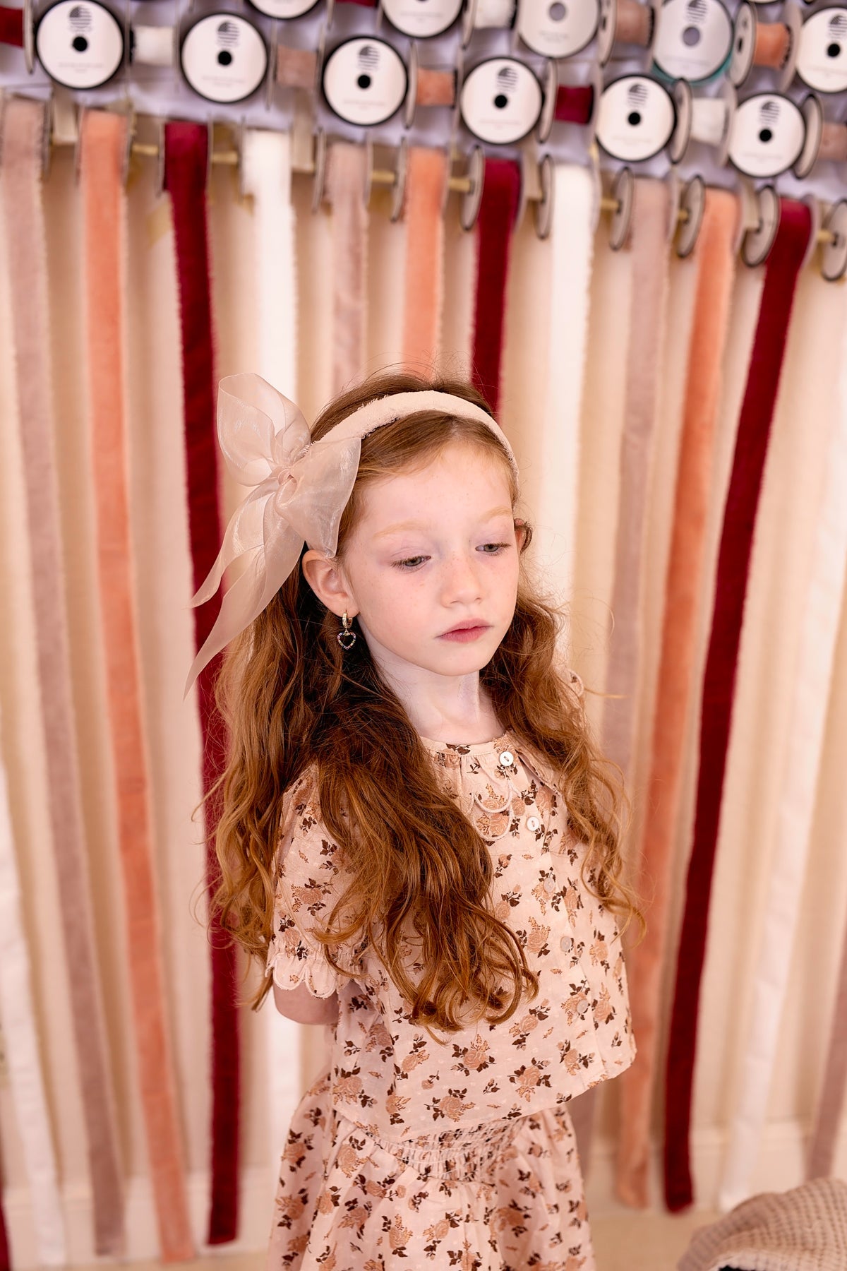 Belle Organza Fringe Headband - Mushroom Taupe (Handmade in the USA!)