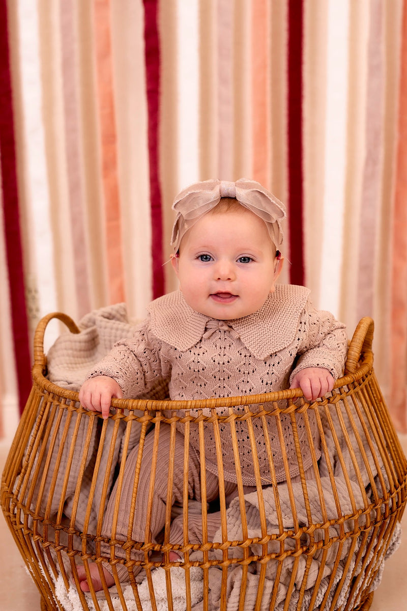 Primrose Bow Wrap - Mushroom Taupe (Handmade in the USA!)