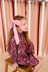 Madeline Velvet Long Tail Bow Clip - Cool Green (Handmade in the USA!)