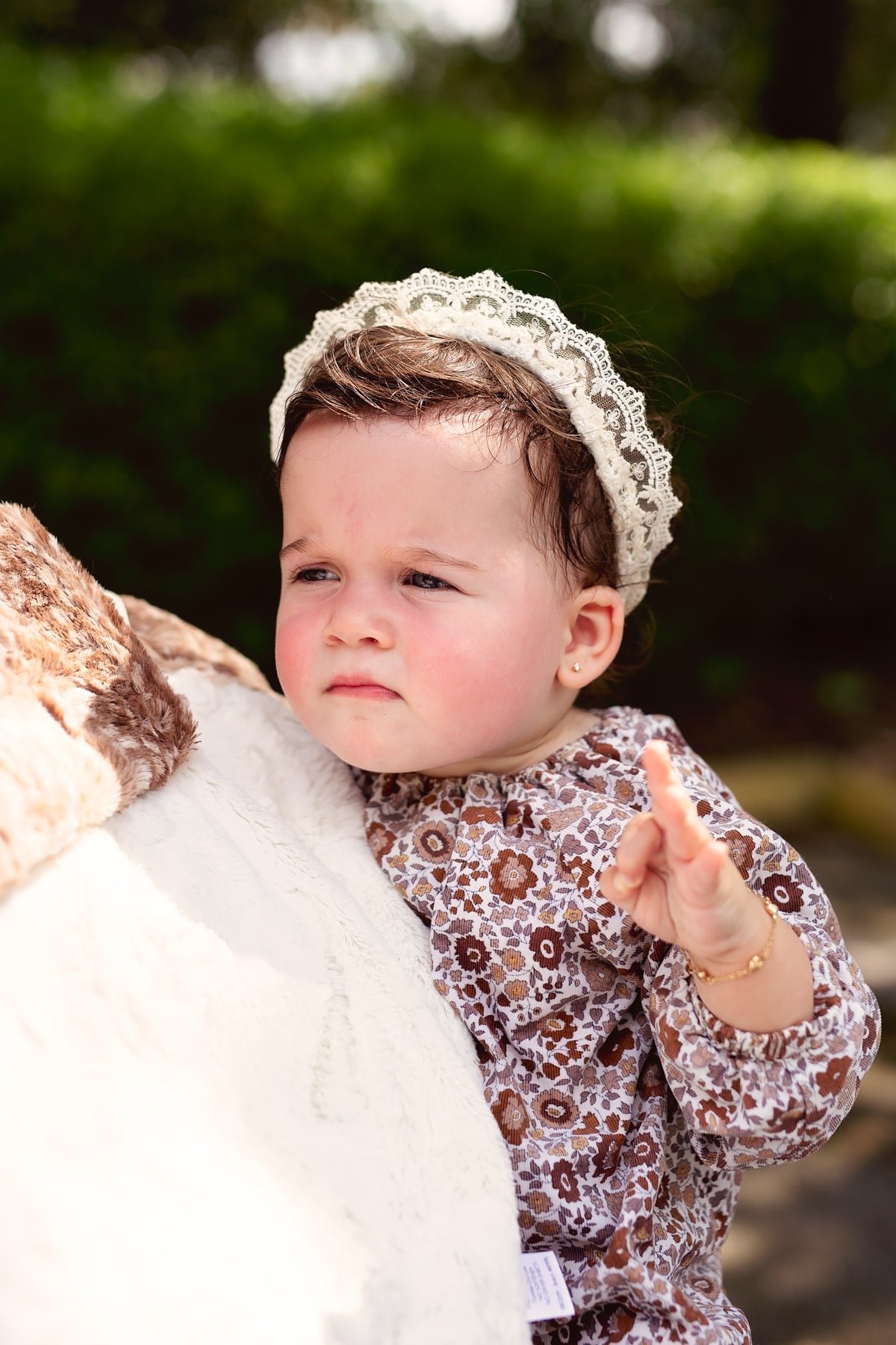 Lace Crown Wrap - Light Pink