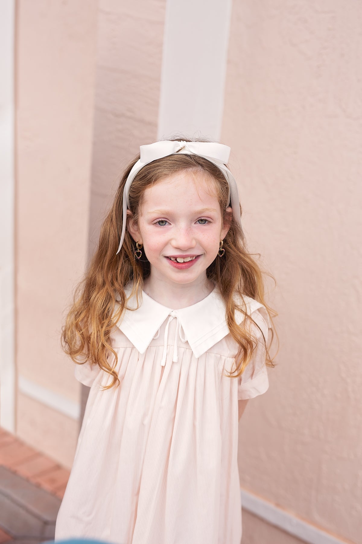 Matilda Satin Headband - Petal Peach