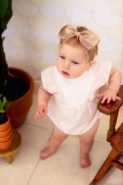 Primrose Bow Wrap - Ivory/Gold