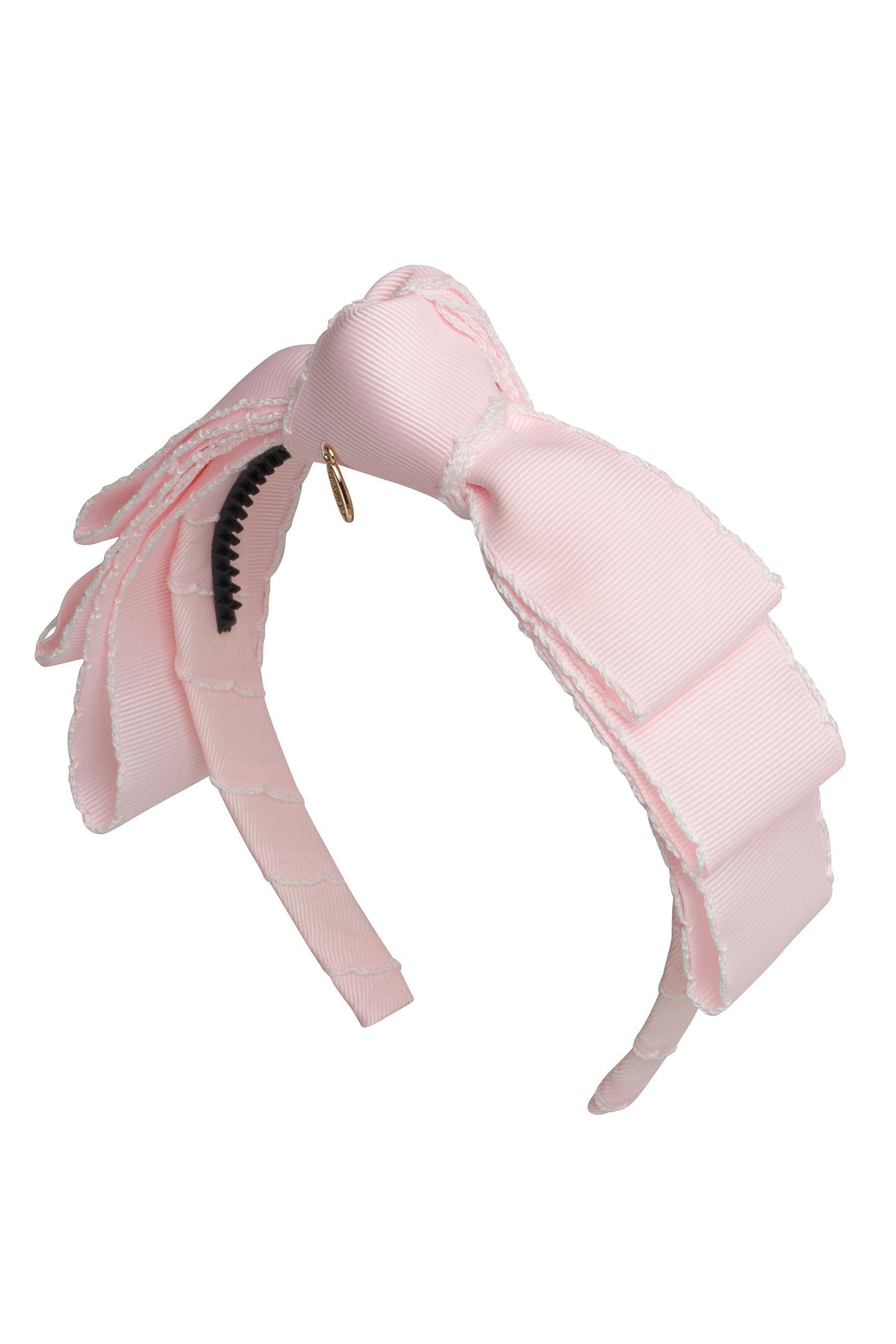 Knotted Heather Moonstitch Headband - Powder Pink