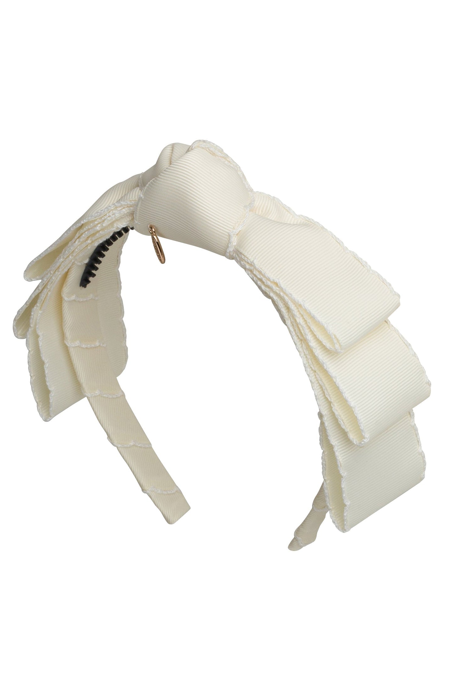 Knotted Heather Moonstitch Headband - Ivory