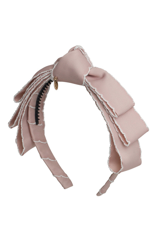 Knotted Heather Moonstitch Headband - Vanilla