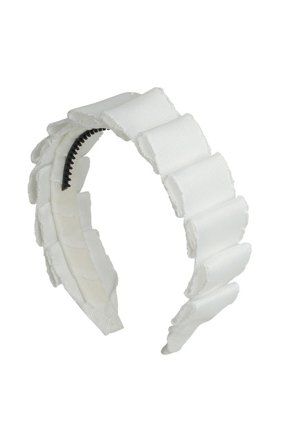 Layered Moonstitch Headband - White