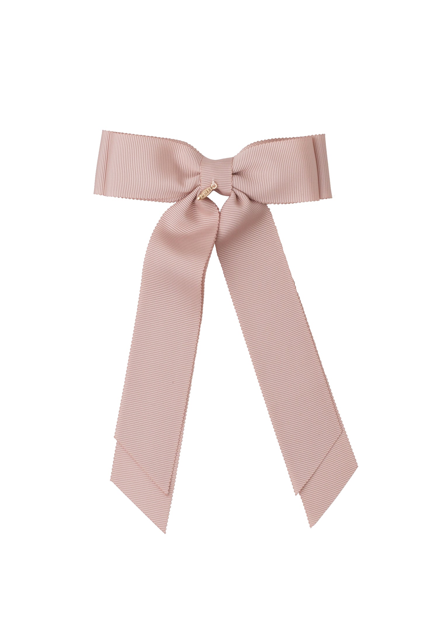 Madeline Petersham Long Tail Bow Clip - Vanilla