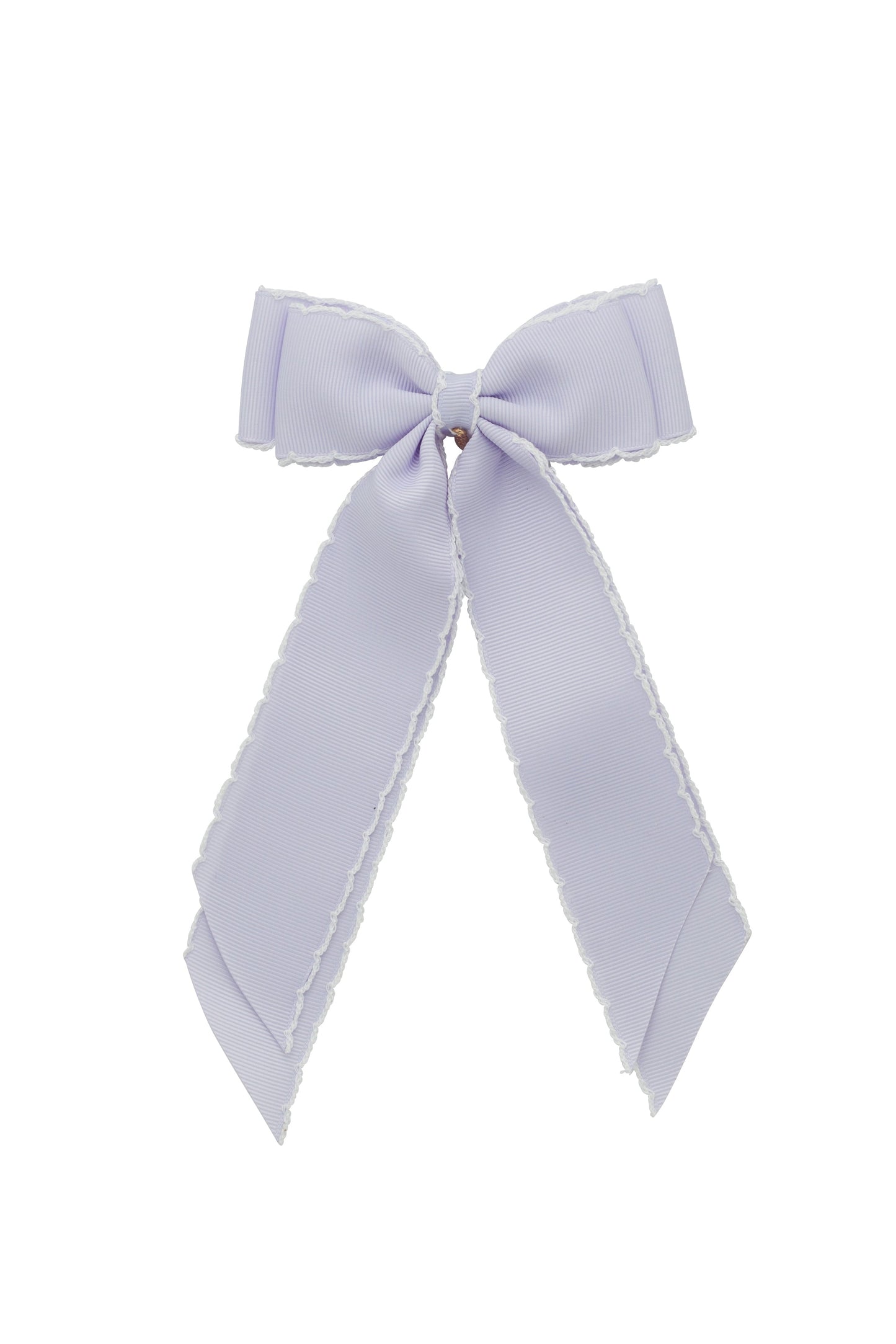 Madeline Small Bow Moonstitch Clip - Lilac