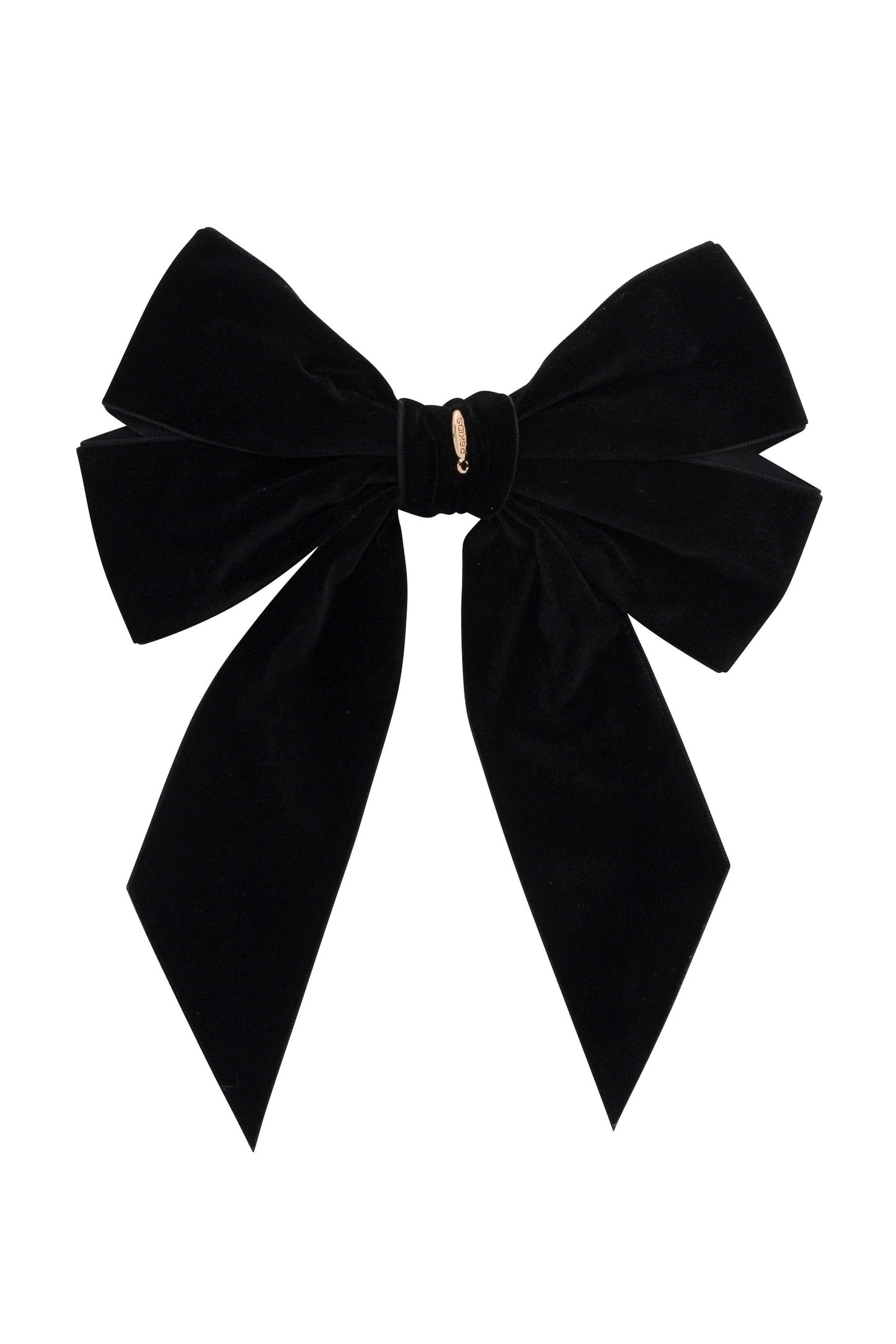 Oversized Bow Velvet Clip - Black (Handmade in the USA!)