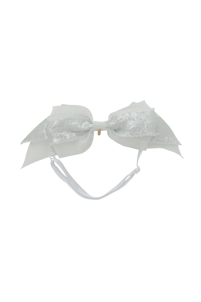 Primrose Bow Wrap - White/Silver