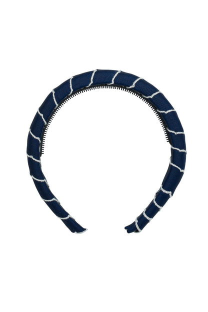 Puffed Moonstitch Headband - Navy