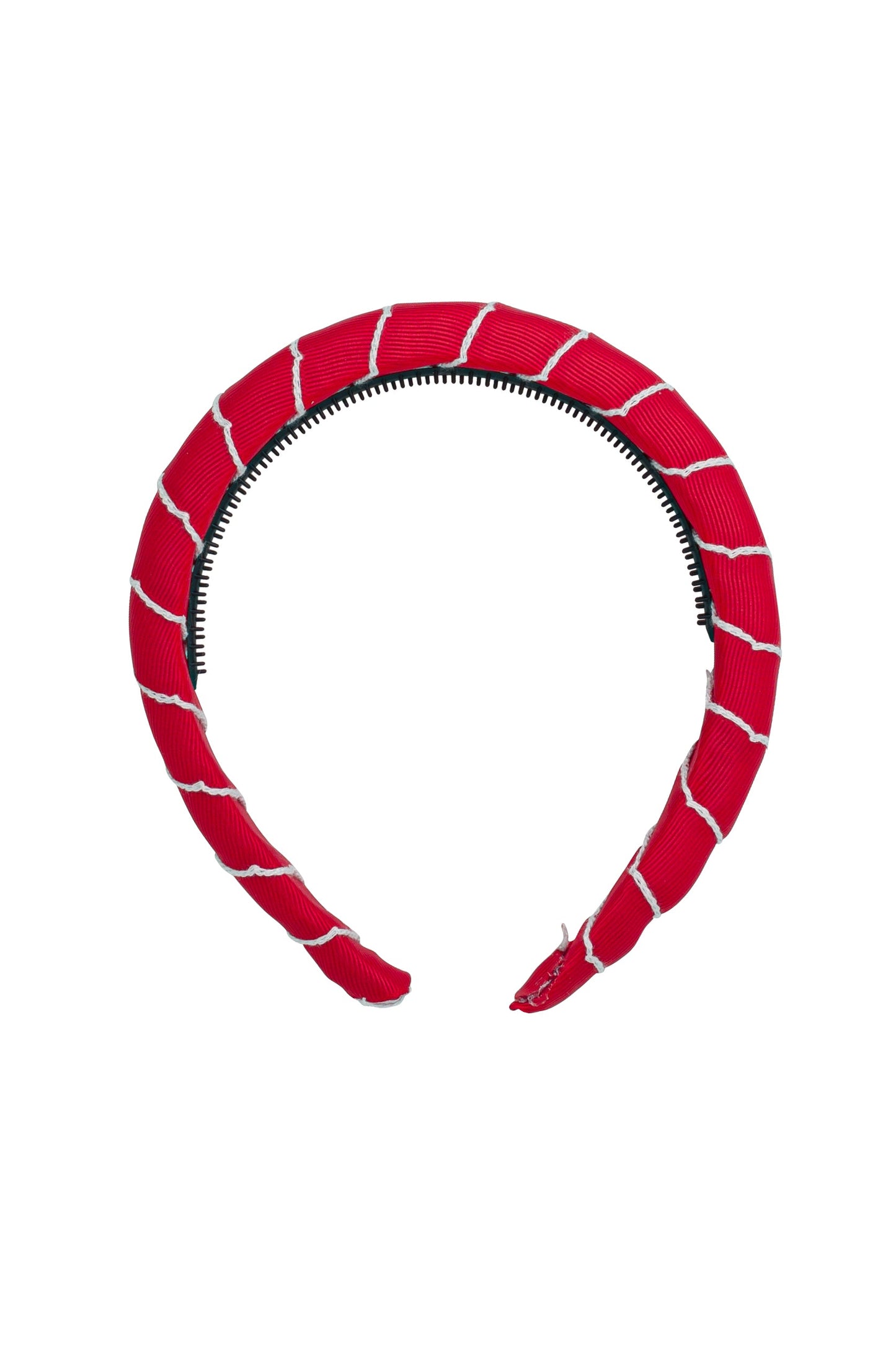 Puffed Moonstitch Headband - Red