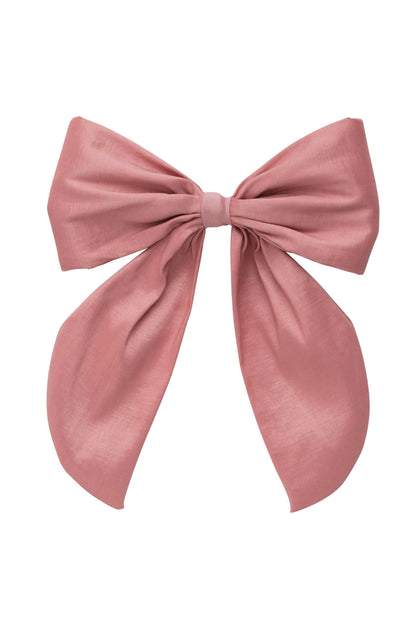 The Perfect Bow Clip - Large - Taffeta - Rose