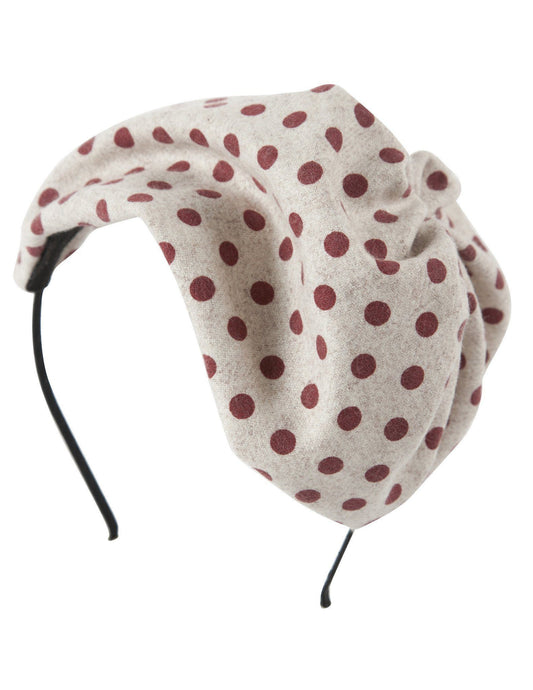 Petit Hat - Burgundy Polka Dot Wool - PROJECT 6, modest fashion