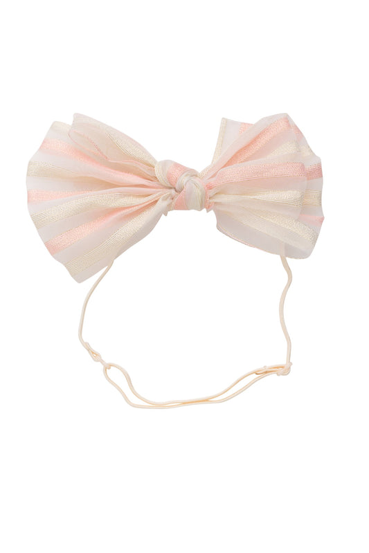 Ava Stripe Wrap - Organza - Pink/Ivory