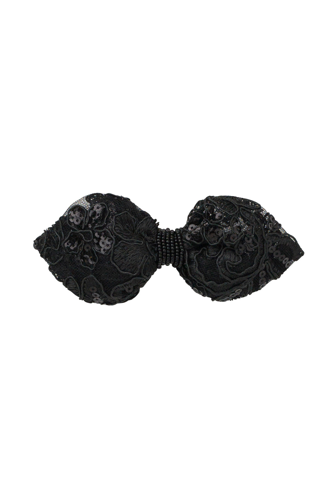 Ballroom Tapered Clip/Bowtie - Black Brocade