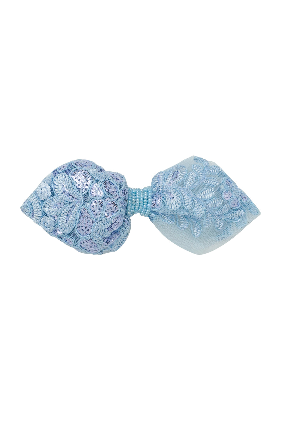 Ballroom Tapered Clip/Bowtie - Light Blue Brocade