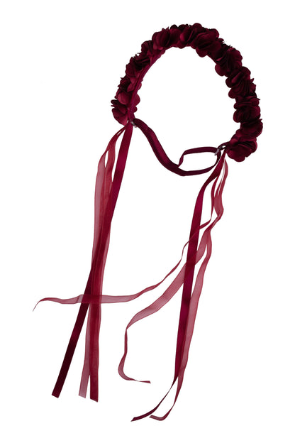 Carnation Wrap Wreath - Burgundy