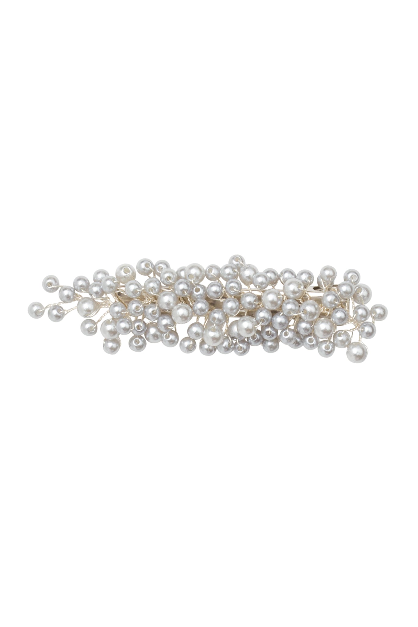 Baby's Breath Royal Clip - Silver Pearl