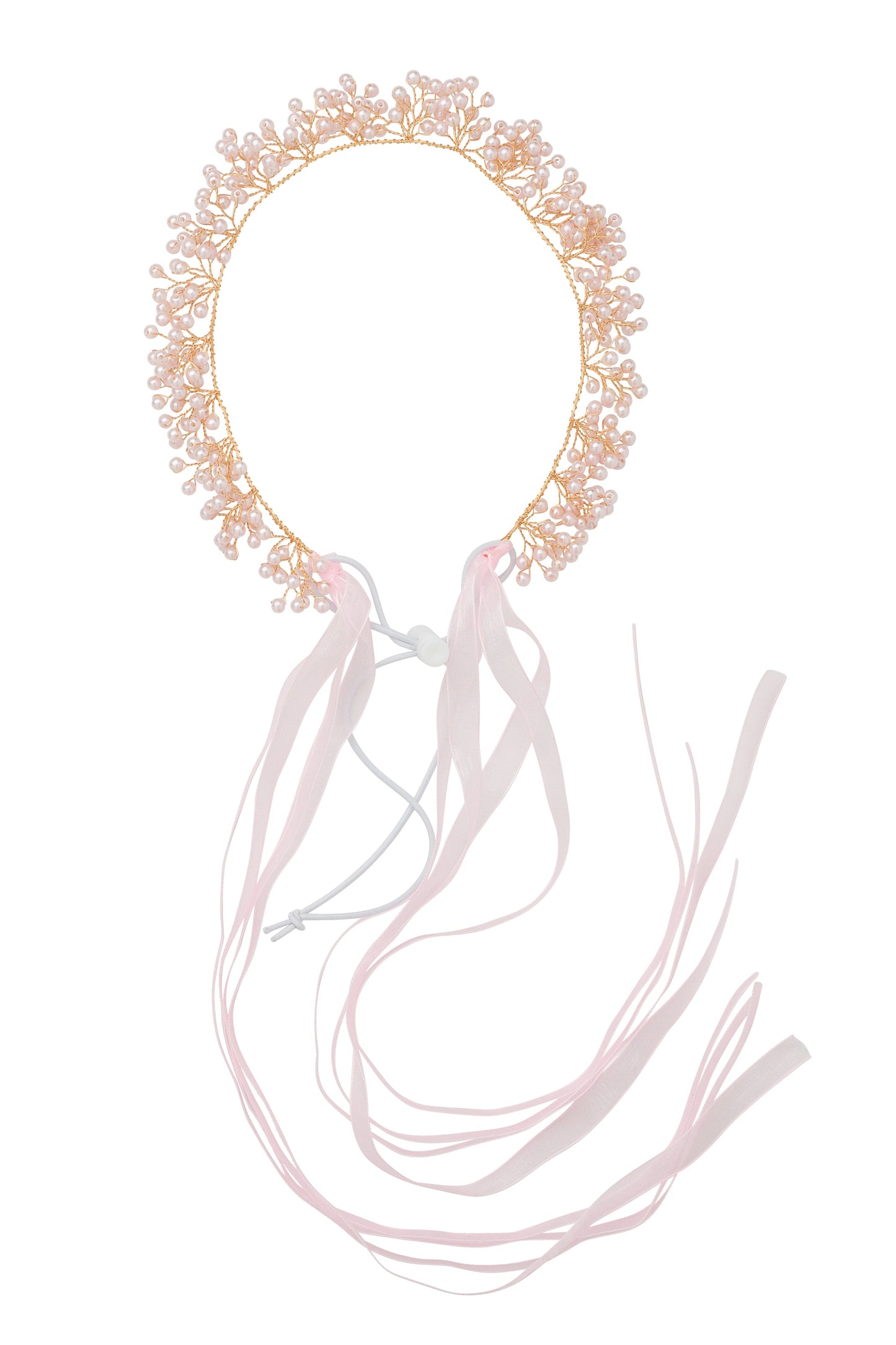 Clustered Wreath - Pink Pearls