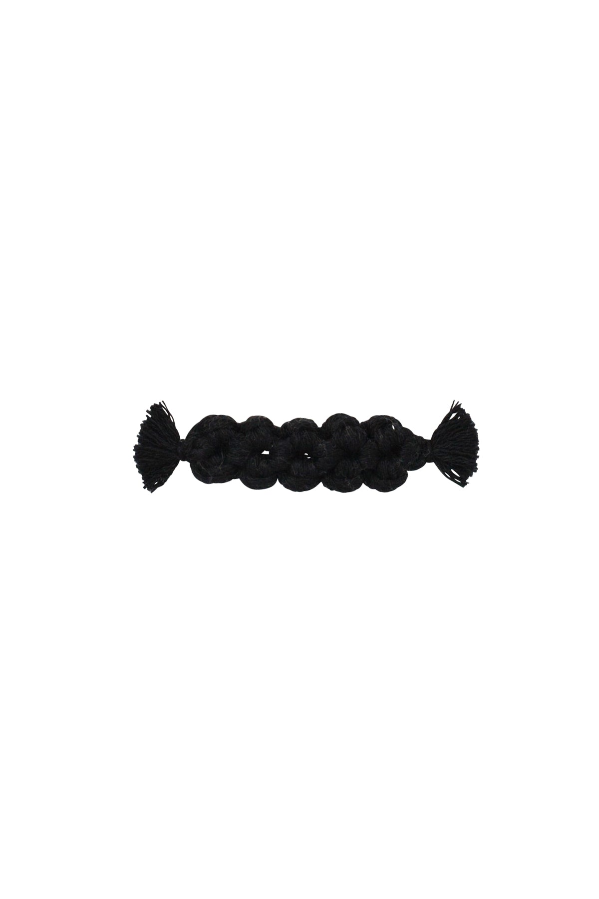 Daisy Fringe Log Clip - Black