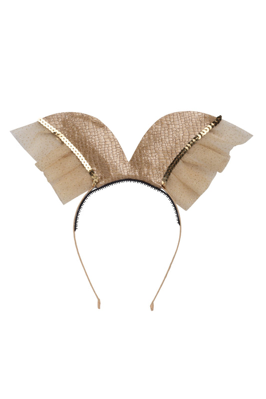 Elegant Butterfly Headband - Gold