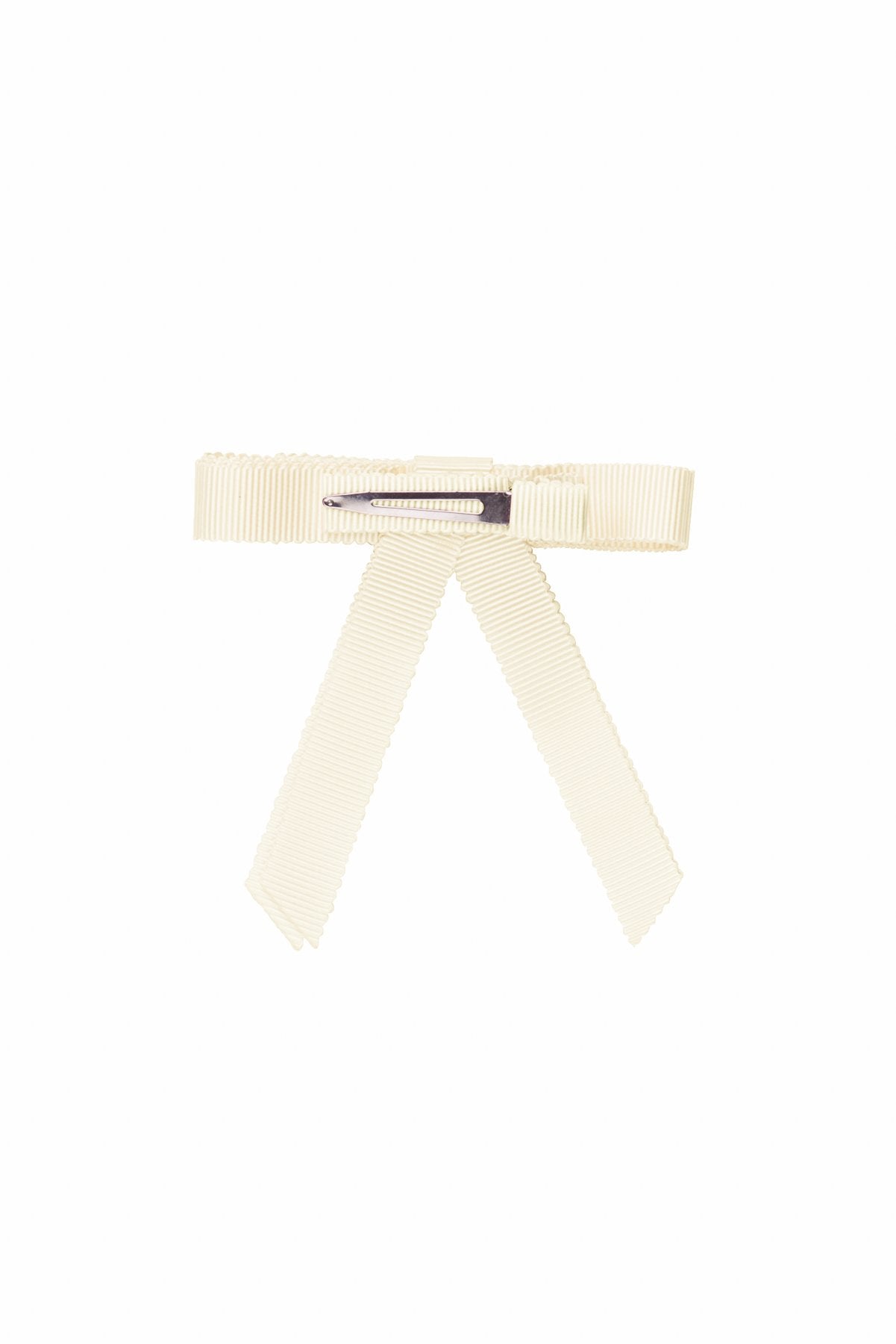 Grosgrain Bow Clip Set (2) - Ivory - PROJECT 6, modest fashion