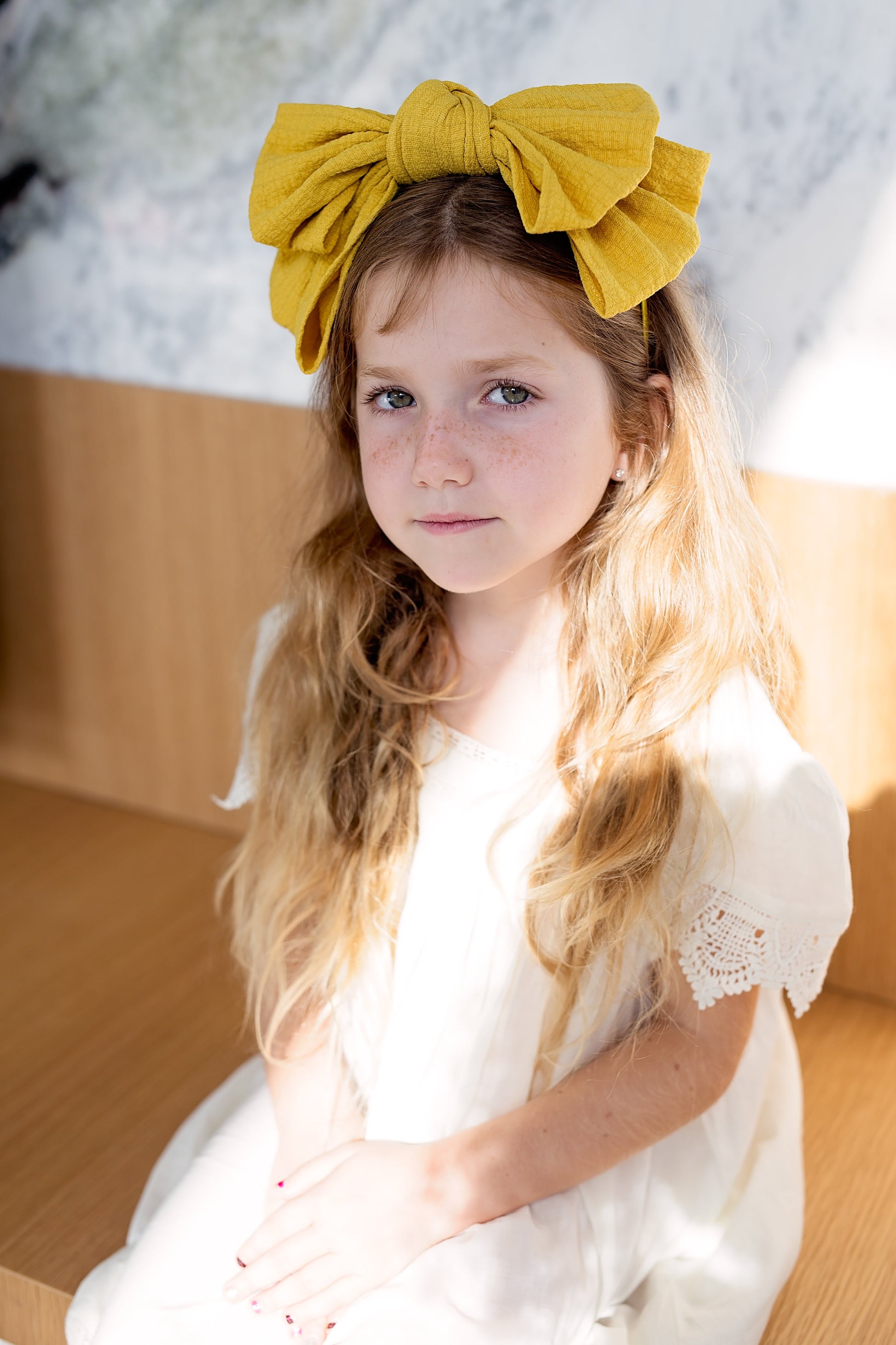 Floppy Muslin Headband - Mustard - PROJECT 6, modest fashion