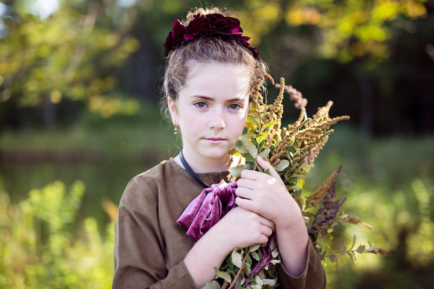 Floral Wreath Petit - Burgundy - PROJECT 6, modest fashion