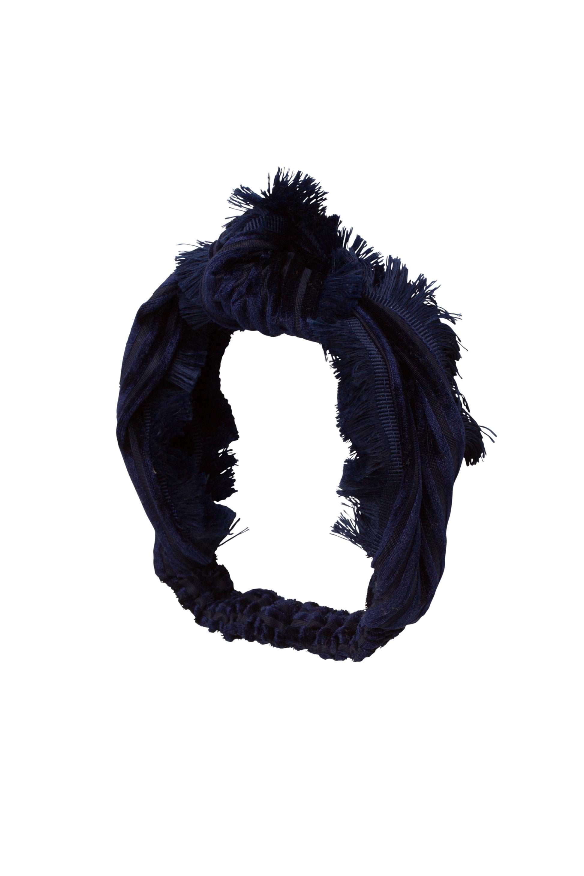 Knot Fringe Wrap- Navy - PROJECT 6, modest fashion