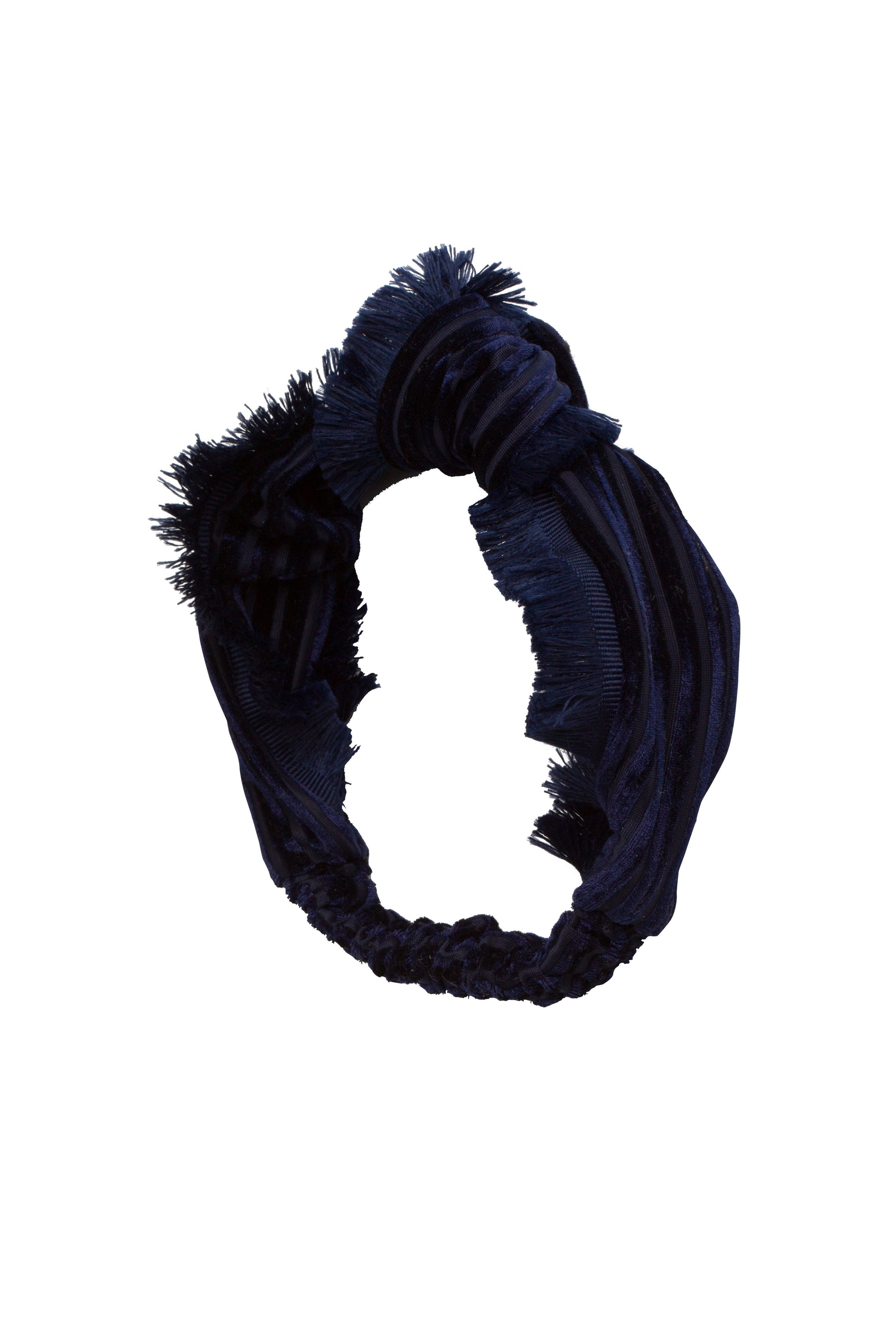 Knot Fringe Wrap- Navy - PROJECT 6, modest fashion