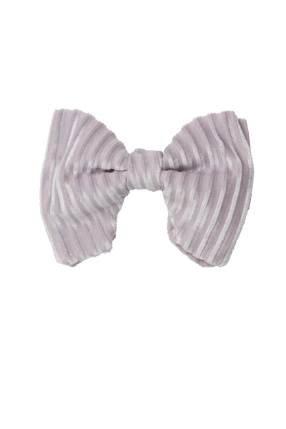 Beauty & The Beast Bowtie/Hair Clip - Silver Velvet Stripe - PROJECT 6, modest fashion