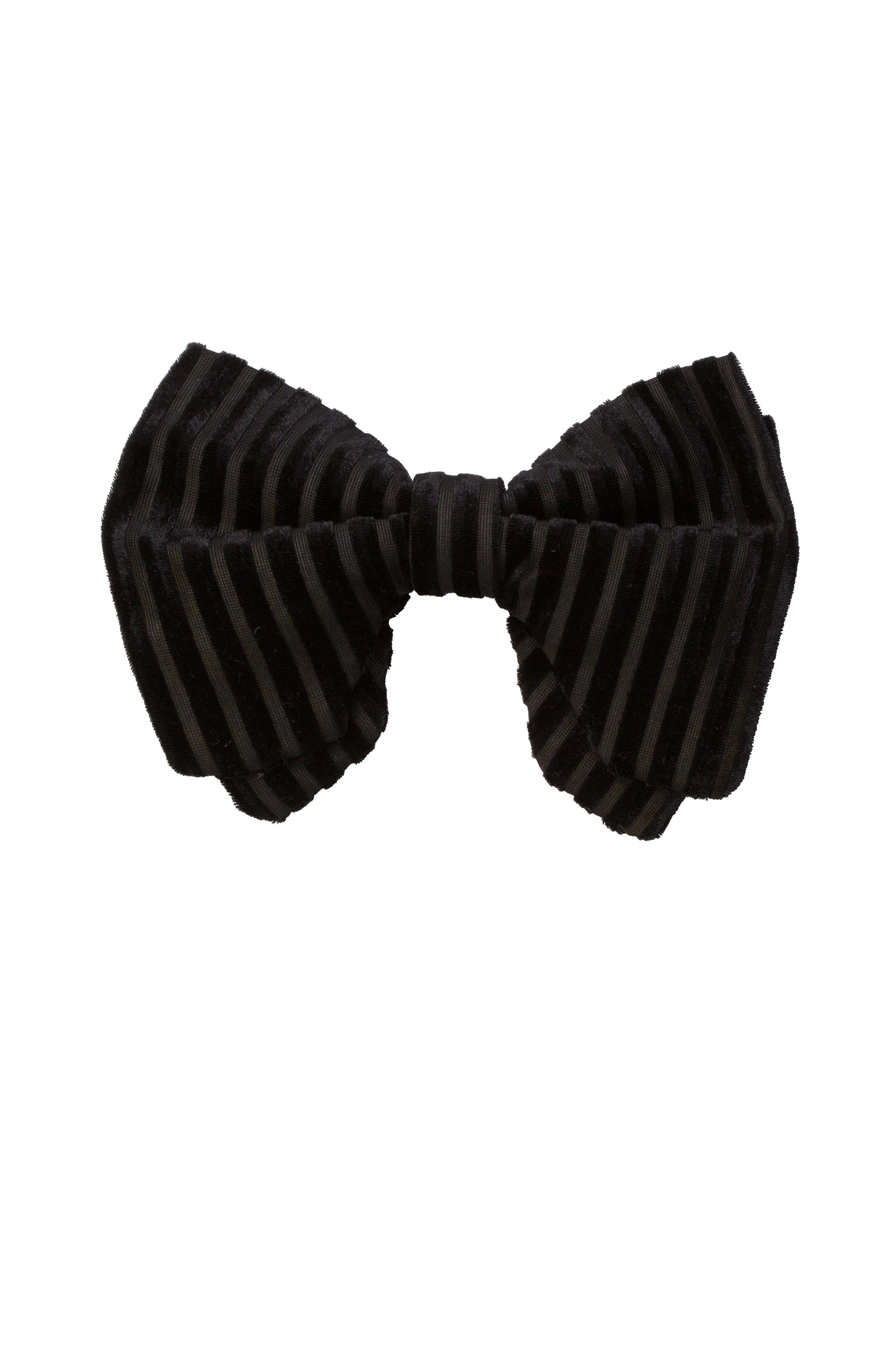 Beauty & The Beast Bowtie/Hair Clip - Black Velvet Stripe - PROJECT 6, modest fashion