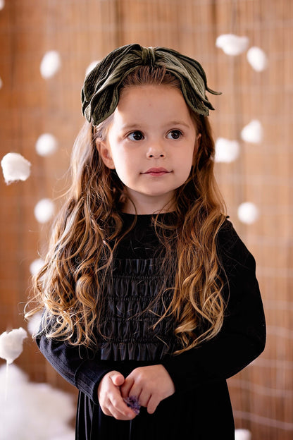 Winter Petals Headband - Berry Lines Velvet