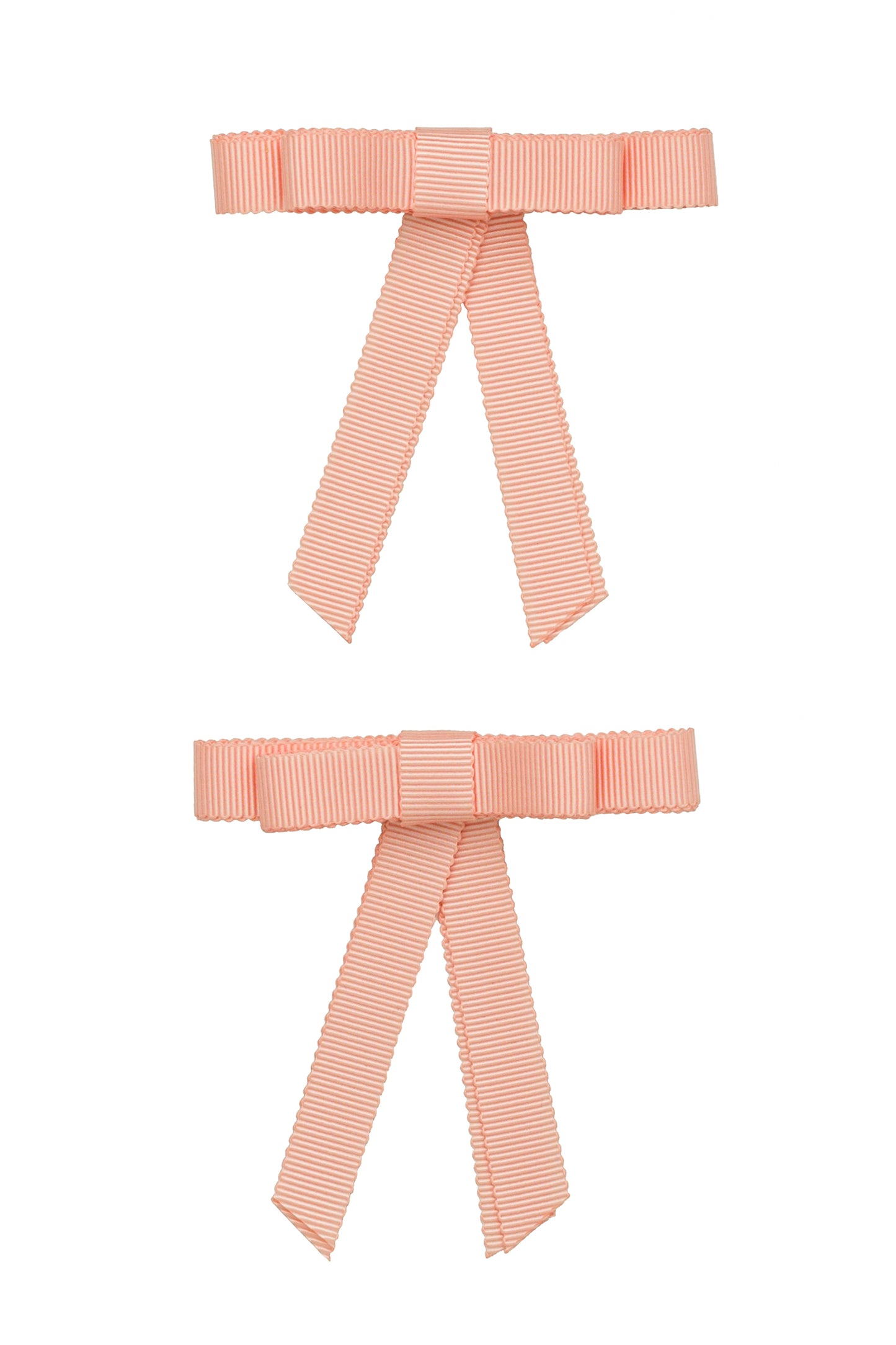 Grosgrain Bow Clip Set (2) - Moonstone