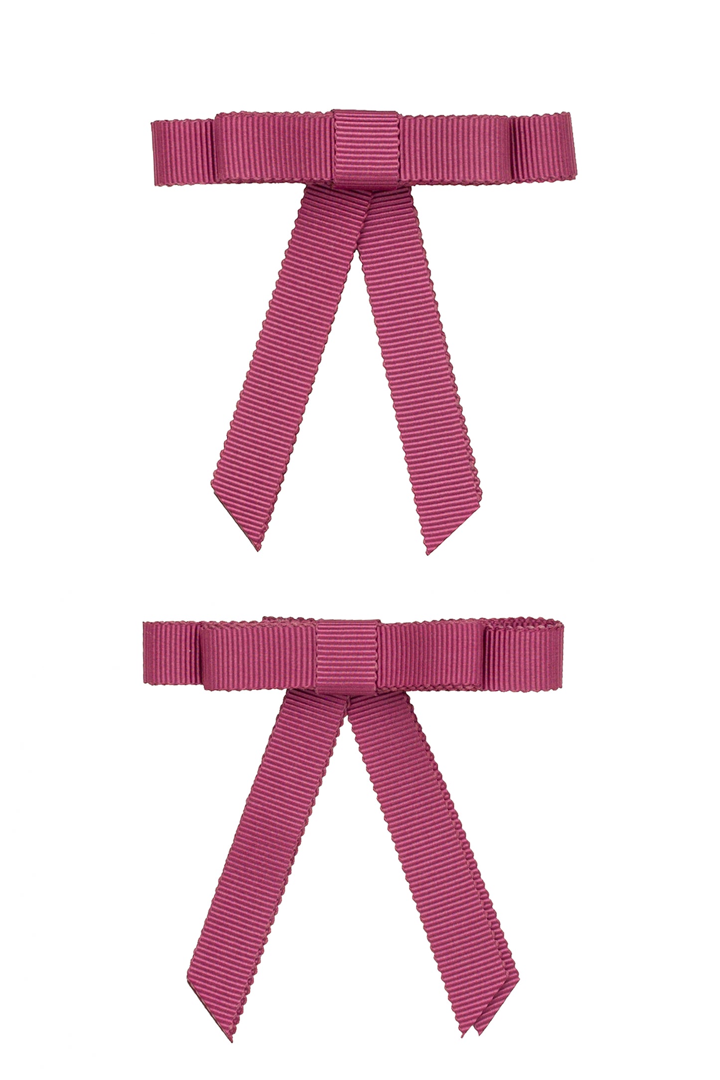 Grosgrain Bow Clip Set (2) - Victorian Rose