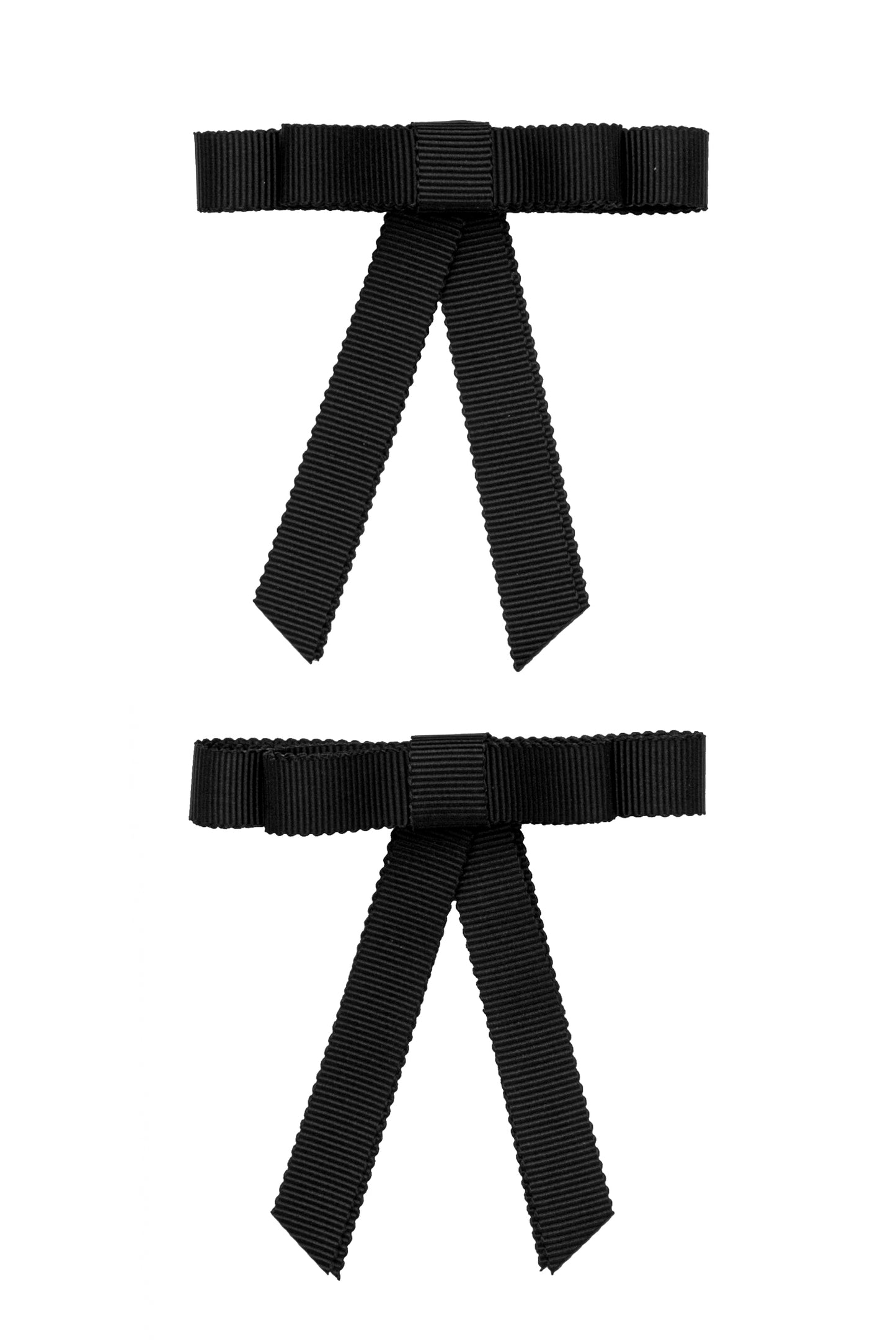 Grosgrain Bow Clip Set (2) - Black