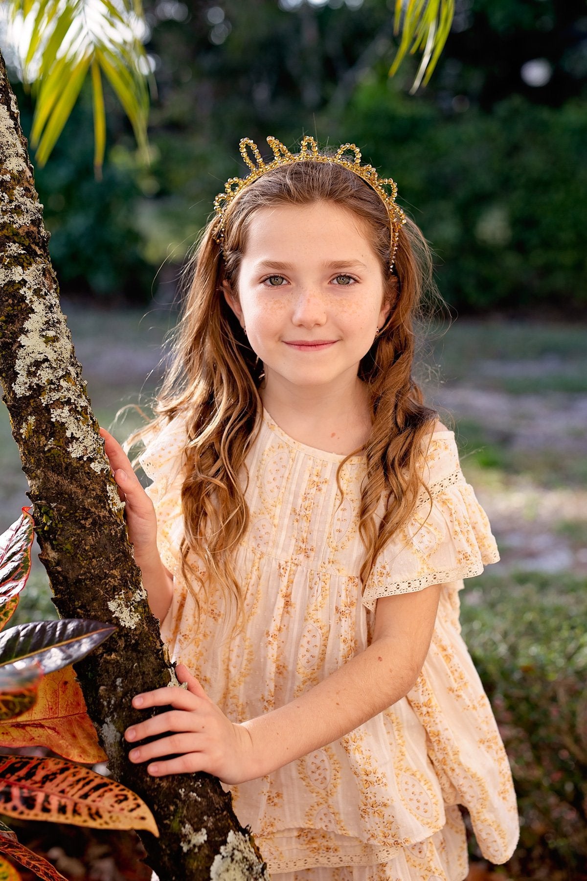 Glass Princess Headband - Gold