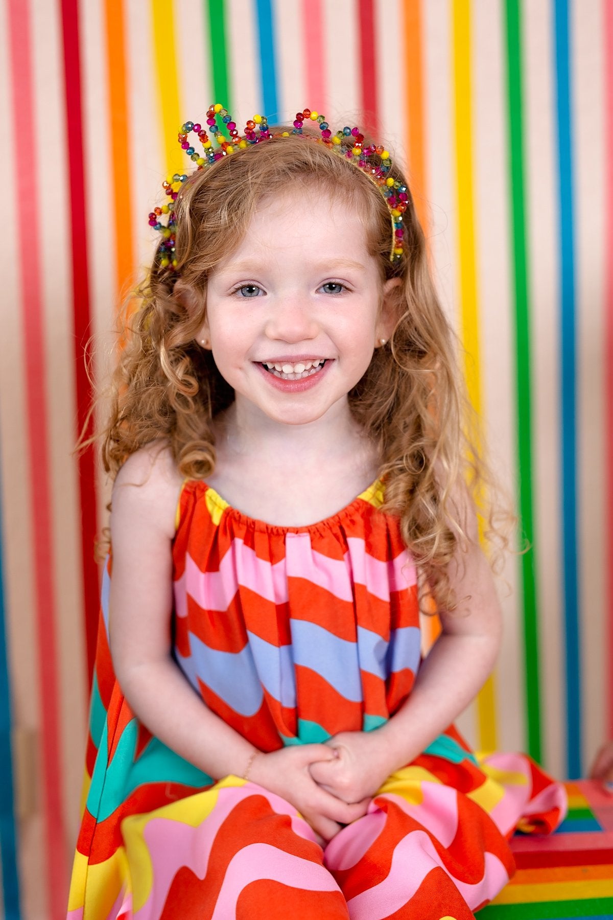 Glass Princess Headband - Rainbow