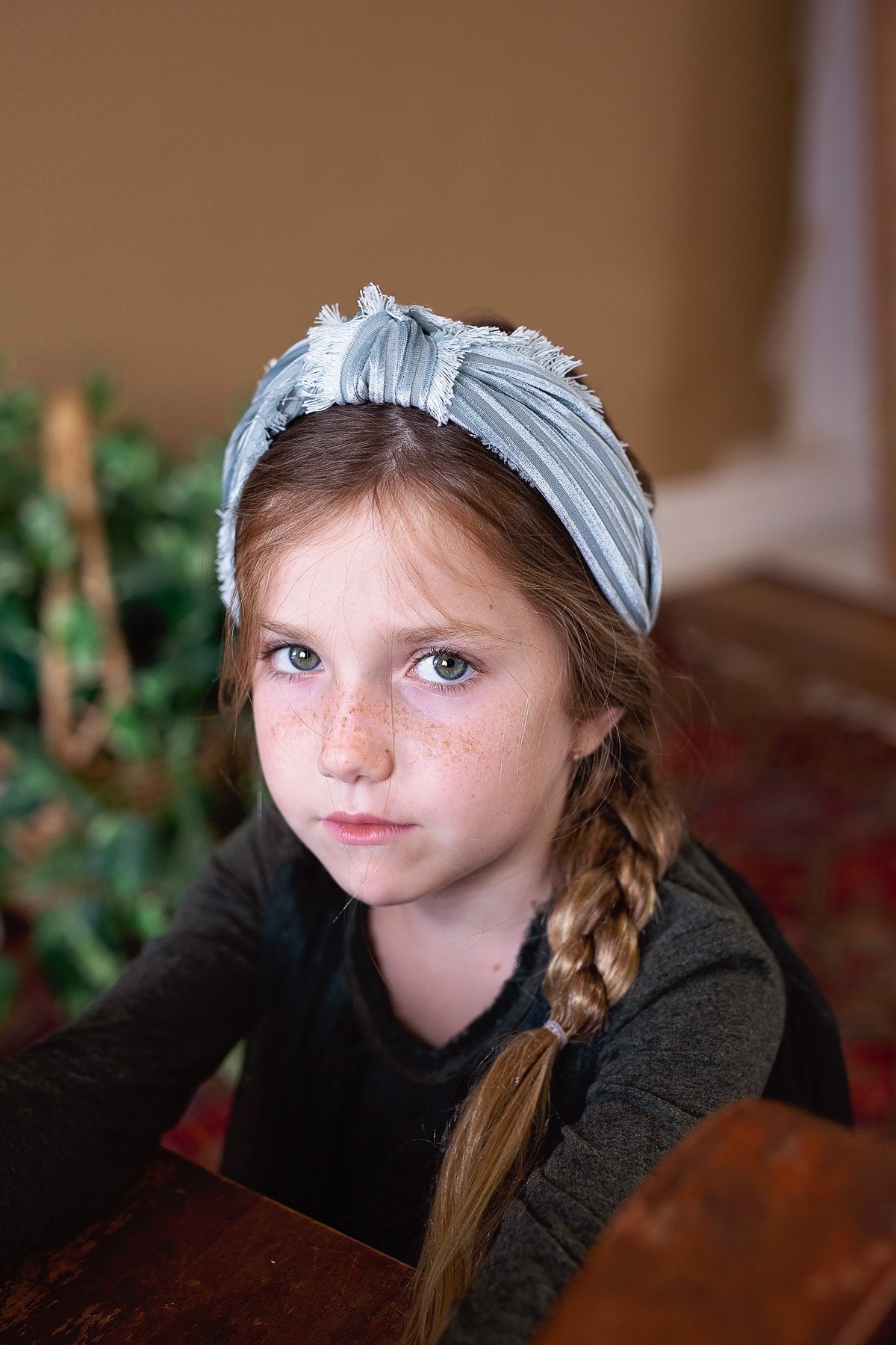 Knot Fringe Headband - Burgundy - PROJECT 6, modest fashion