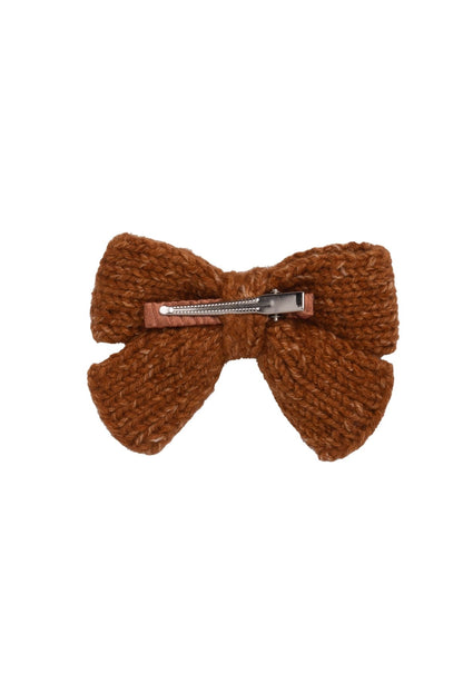 Knitted Sweet Bow Clip - Copper