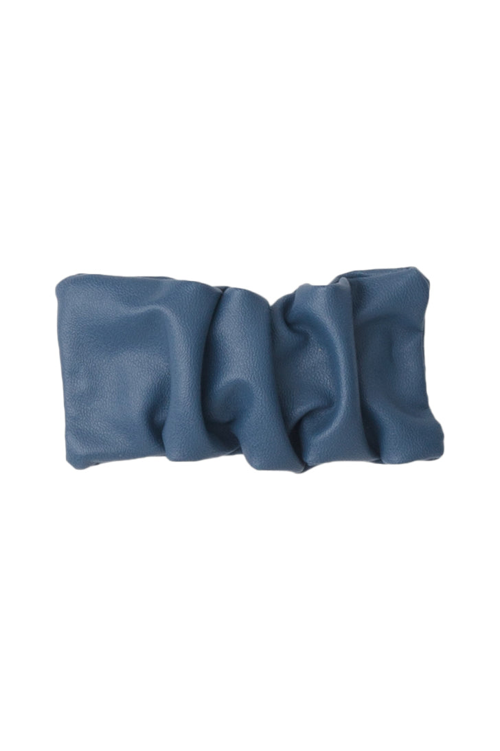 Leather Bunches Clip (1) - Dark Blue