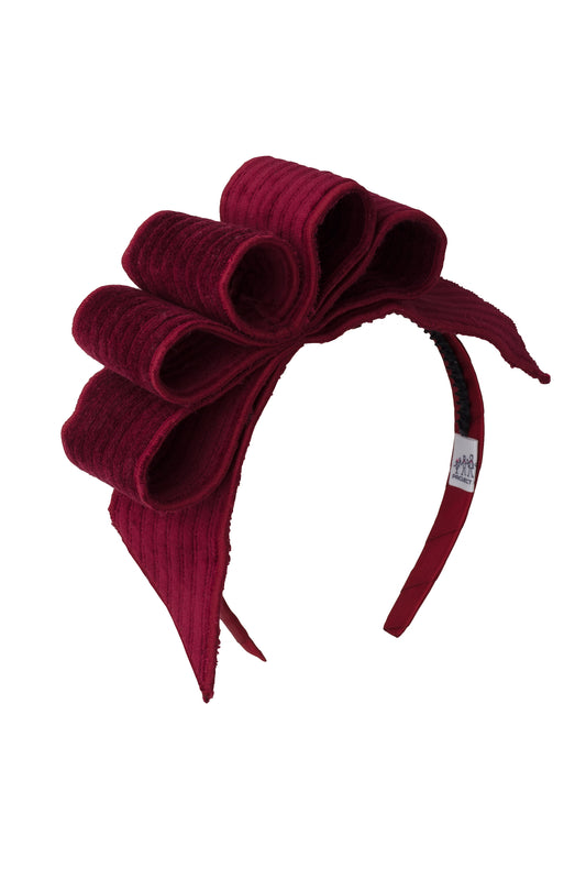 Loop Headband - Velvet - Berry Lines