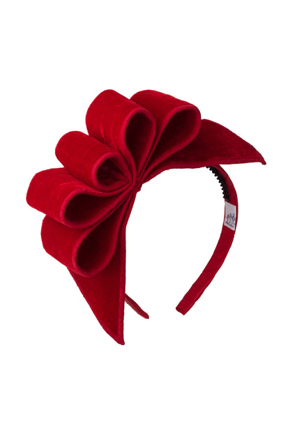 Loop Headband - Velvet - Red