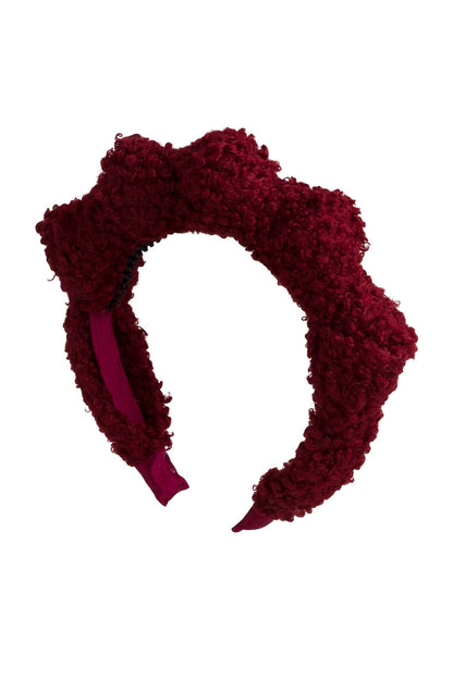 Fuzzy Mountain Queen Headband - Burgundy Fur